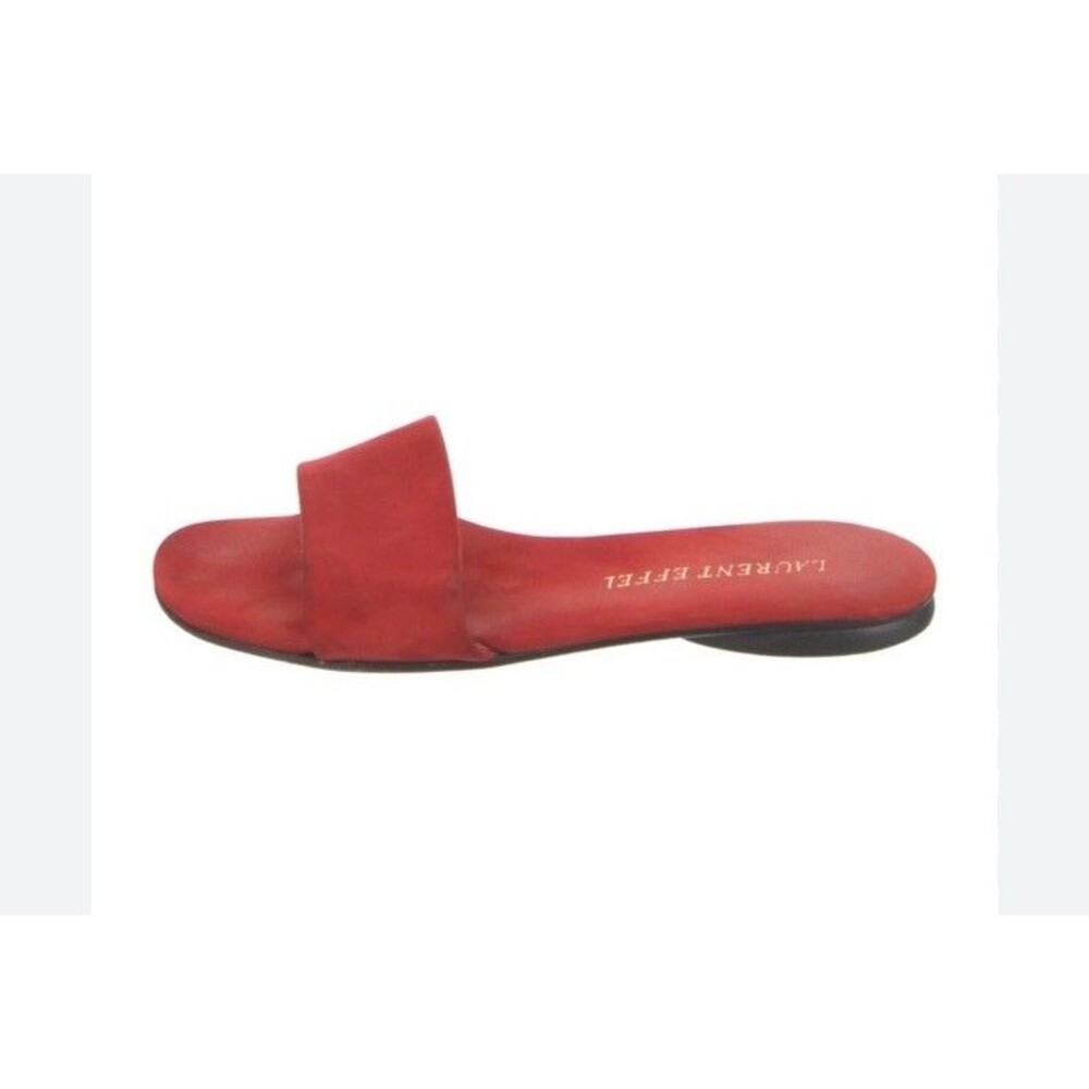 Laurent Effel Leather Suede Leather Slides Women Sandals 36 Us 6